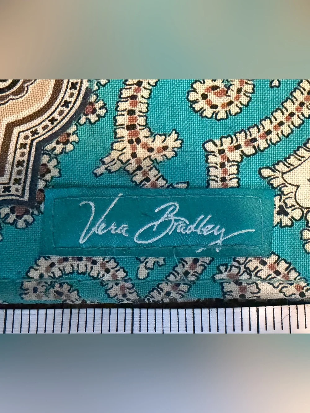 Vera Bradley Totally Turq Retired Turquoise Paisley Quilted Wallet